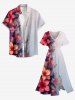 Flower Leaf Ombre Print Matching Hawaii Beach Outfit For Couples -  