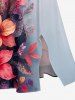 Flower Leaf Ombre Print Matching Hawaii Beach Outfit For Couples -  