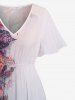 Flower Leaf Ombre Print Matching Hawaii Beach Outfit For Couples -  