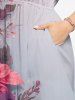 Flower Leaf Ombre Print Matching Hawaii Beach Outfit For Couples -  