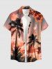 Coconut Tree Ombre Sky Print Matching Hawaii Beach Outfit For Couples -  