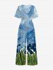 Tulip Flower Painting Print Matching Hawaii Beach Outfit For Couples -  