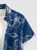 Leaf Flower Print Matching Hawaii Beach Outfit For Couples - Cadetblue 