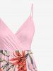 Flowers Leaf Print Matching Hawaii Beach Outfit For Couples -  