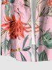 Flowers Leaf Print Matching Hawaii Beach Outfit For Couples -  