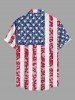 Patriotic American Flag Floral Lace 3D Print Matching Outfit For Couples - Rouge 