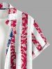 Patriotic American Flag Floral Lace 3D Print Matching Outfit For Couples - Rouge 
