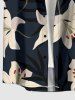 Hibiscus Flowers Tropical Leaf Print Matching Hawaii Beach Outfit For Couples -  