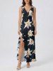 Hibiscus Flowers Tropical Leaf Print Matching Hawaii Beach Outfit For Couples -  