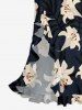 Hibiscus Flowers Tropical Leaf Print Matching Hawaii Beach Outfit For Couples -  