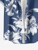 Hibiscus Flower Leaf Print Matching Hawaii Beach Outfit For Couples -  