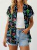 Coconut Tree Flamingo Juice Print Matching Hawaii Beach Outfit For Couples -  