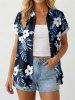 Hibiscus Flowers Tropical Leaf Print Matching Hawaii Beach Outfit For Couples -  
