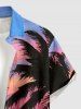 Matching Hawaii Shirt and Romper Beach Outfit Coconut Tree Ombre Sky Cloud Printed for Couples -  