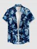 Flowers Leaf Print Matching Hawaii Beach Outfit For Couples -  