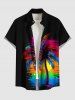 Colorful Coconut Tree Sun Print Matching Hawaii Beach Outfit For Couples -  