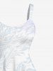 Dragon Ombre Print A Line Dress -  