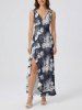 Hibiscus Flowers Tropical Leaf Print Matching Hawaii Beach Outfit For Couples -  