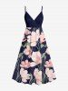 Flowers Leaf Print Matching Hawaii Beach Outfit For Couples -  