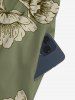 Combinaison hawaïenne à imprimé floral et jambes larges - Vert clair L
