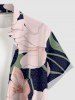 Flowers Leaf Print Buttons Pocket Hawaii Shirt For Men -  