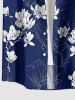 Flowers Leaf Print Buttons Pocket Hawaii Shirt For Men -  
