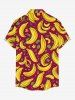 Banana Flower Leaf Print Matching Hawaii Beach Outfit For Couples -  
