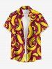 Banana Flower Leaf Print Matching Hawaii Beach Outfit For Couples -  