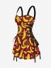 Banana Flower Leaf Print Matching Hawaii Beach Outfit For Couples -  