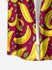 Banana Flower Leaf Print Matching Hawaii Beach Outfit For Couples -  
