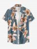 Flower Leaf Print Matching Hawaii Beach Outfit For Couples -  
