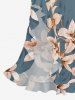 Flower Leaf Print Matching Hawaii Beach Outfit For Couples -  