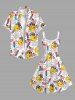 Patriotic American Flag Duck Fireworks Print Hawaii Tank Dress -  