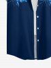 Women Hibiscus Flower Tropical Leaf Print Buttons Pocket Hawaii Shirt -  