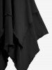 Robe cami en jacquard, à liens, volants, portefeuille entrecroisé asymétrique - Noir S