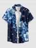 Flowers Galaxy Glitter 3D Print Matching Hawaii Beach Outfit For Couples -  