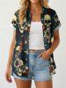 Women Skull Flower Leaf Print Matching Hawaii Beach Outfit For Couples -  