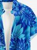 Tropical Leaf Hibiscus Flower Print Plus Size Matching Hawaii Beach Outfit For Couples -  