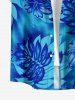 Tropical Leaf Hibiscus Flower Print Plus Size Matching Hawaii Beach Outfit For Couples -  