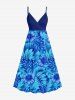 Tropical Leaf Hibiscus Flower Print Plus Size Matching Hawaii Beach Outfit For Couples -  