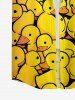 Chemise hawaïenne à imprimé canard mignon pour femme - Jaune XL