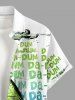 Shark Swimmer Letters Print Buttons Pocket Hawaii Shirt For Men -  