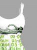 Robe débardeur hawaïenne imprimée requin nageur grande taille - Vert 1X