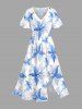Flowers Watercolor Print Matching Hawaii Beach Outfit For Couples -  