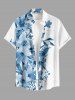 Flowers Leaf Print Matching Hawaii Beach Outfit For Couples -  