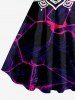 Robe trapèze hawaïenne à imprimé ethnique tie-dye grande taille - Concorde XS