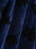 Robe camisole portefeuille ligne A à étages, flocage fleuri, bord dentelle, grande taille - Bleu profond 2X | US 18-20
