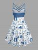 Coconut Tree Pineapple Flower Seascape Scarf Print Matching Hawaii Beach Outfit For Couples -  