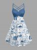 Coconut Tree Pineapple Flower Seascape Scarf Print Matching Hawaii Beach Outfit For Couples -  
