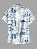 Coconut Tree Pineapple Flower Seascape Scarf Print Matching Hawaii Beach Outfit For Couples -  